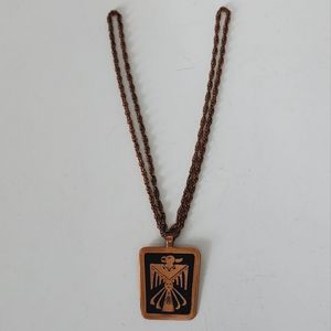 Bell Trading Post Native American Solid Copper Thunderbird 30" Necklace